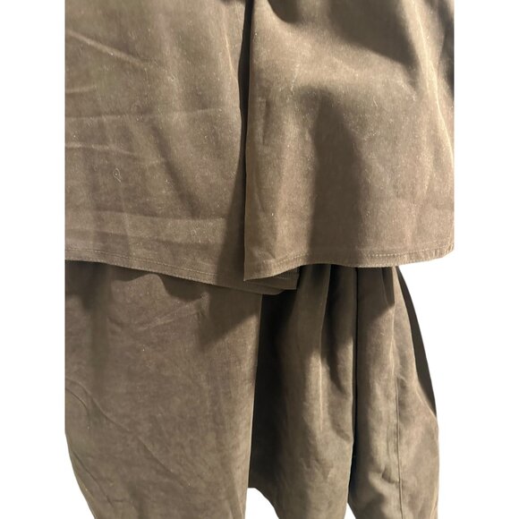 ✌️ 2/$40 ✌️ Chocolate Brown Soft Hooded 4 Button Front Trenchcoat Petite Medium - Picture 7 of 7